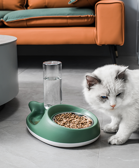 猫自動給餌器と給水器のセット